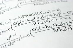 Closeup of mathematical equations